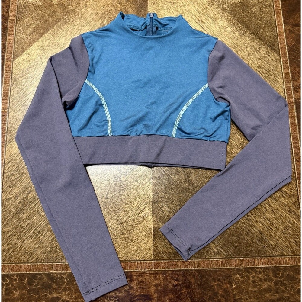 Tiger Friday Blue Dancewear Cropped Long Sleeve Small